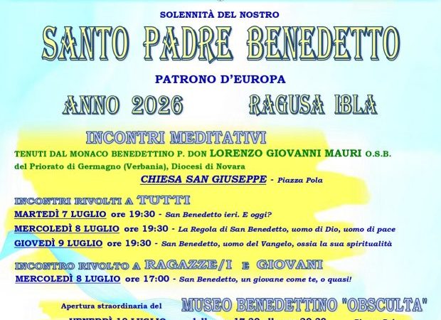 In preparazione alla festa di San Benedetto: gli appuntamenti dal 7 all’11 luglio