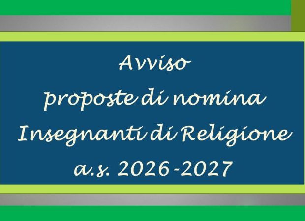 Avviso proposte di nomina Insegnanti di Religione a.s. 2026/2027